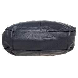 Pre Owned Burberry Black Leather Lambeth Hobo