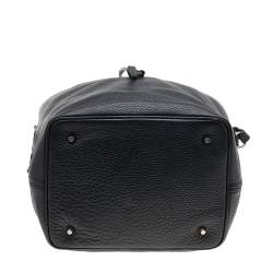 Pre Owned Burberry Black Leather Susanna Bucket Bag