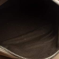 Pre Owned حقيبة بربري باولر بارتو بي في سي كاروهات وجلد رصاصي مدخن / وبيج