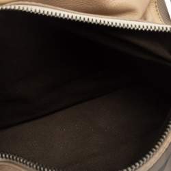 Pre Owned حقيبة بربري باولر بارتو بي في سي كاروهات وجلد رصاصي مدخن / وبيج