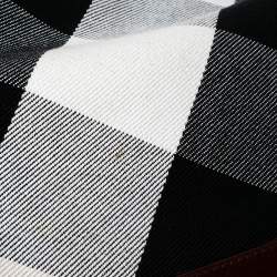 Pre Owned Burberry Brown Check Canvas and Leather Bucket Shoulder Bag