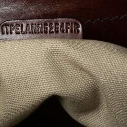 Pre Owned Burberry Brown Check Canvas and Leather Bucket Shoulder Bag