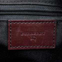 مملوكة مسبقًا Burberry Beige/Brown Haymarket Check Coated Canvas And Leather Shoulder Bag