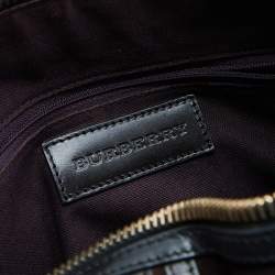 Pre Owned حقيبة بولر بربري ألشيستر سويدي وجلد ثلاثي اللون متوسطة