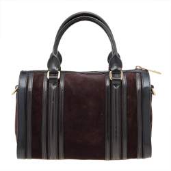 Pre Owned حقيبة بولر بربري ألشيستر سويدي وجلد ثلاثي اللون متوسطة