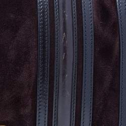 Pre Owned حقيبة بولر بربري ألشيستر سويدي وجلد ثلاثي اللون متوسطة