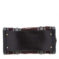 Pre Owned حقيبة بولر بربري ألشيستر سويدي وجلد ثلاثي اللون متوسطة