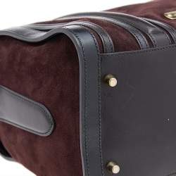 Pre Owned حقيبة بولر بربري ألشيستر سويدي وجلد ثلاثي اللون متوسطة