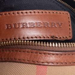 Pre Owned Burberry Beige/Brown House Check Canvas Small Alchester Satchel 