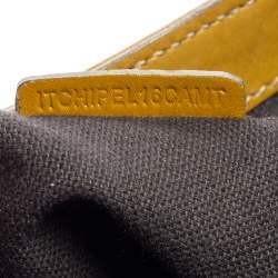 Pre Owned Burberry Apple Green Haymarket Check PVC and Leather Hackford Studded Hobo