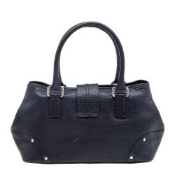 Pre Owned Burberry Black Leather Shoulder Bag