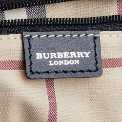 Pre Owned Burberry Black Leather Shoulder Bag