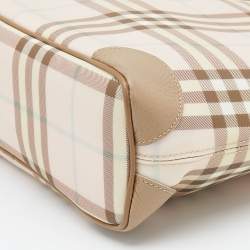 مملوكة مسبقًا Burberry Light Pink/Beige Nova Check Coated Canvas And Leather Tote