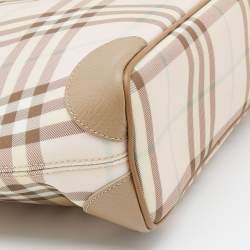 مملوكة مسبقًا Burberry Light Pink/Beige Nova Check Coated Canvas And Leather Tote