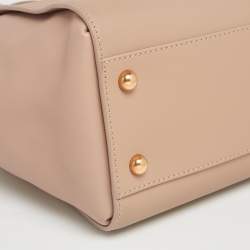 مملوكة مسبقًا Burberry Beige Leather Medium Buckle Tote