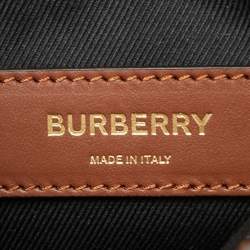 Burberry Brown/Tan TB Monogram Coated Canvas and Leather Messenger Bag