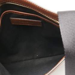 Burberry Brown/Tan TB Monogram Coated Canvas and Leather Messenger Bag