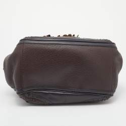 مملوكة مسبقًا Burberry Dark Brown Brogue Leather Tassel Satchel