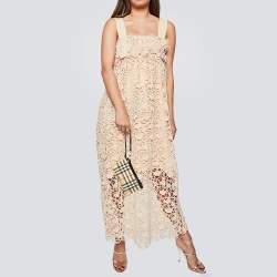 مملوكة مسبقًا Burberry Beige Nova Check Coated Canvas Wristlet Clutch