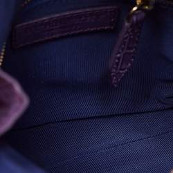 Burberry Purple Alligator Small Kendal Foldover Clutch 