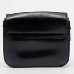 Pre Owned Burberry Black Leather Crossbody Bag