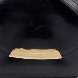 Pre Owned Burberry Black Leather Crossbody Bag