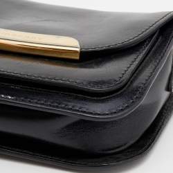 Pre Owned Burberry Black Leather Crossbody Bag