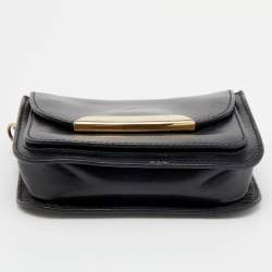 Pre Owned Burberry Black Leather Crossbody Bag