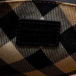 Pre Owned Burberry Black Leather Crossbody Bag