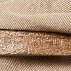 Pre Owned Burberry Beige Embossed Nova Check Coated Canvas Brooklyn Hobo