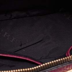 Pre Owned حقيبة بربري بولينغ أورشيد جلد عنابي