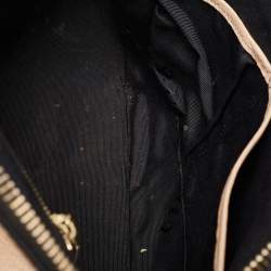 Pre Owned Burberry Beige Check Embossed Leather Orchard Satchel