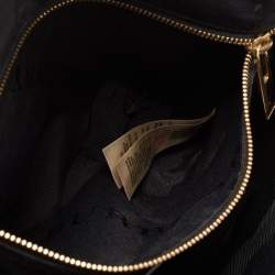 Pre Owned Burberry Beige Check Embossed Leather Orchard Satchel