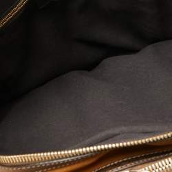 Pre Owned حقيبة ساتشل بربري سويدي وجلد برونزي ميتاليك