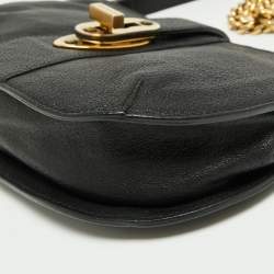 Pre Owned Burberry Black Leather Wristlet Clutch