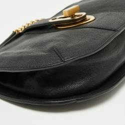 Pre Owned Burberry Black Leather Wristlet Clutch