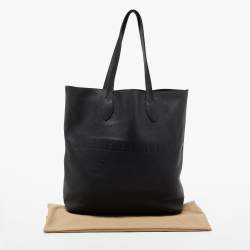 مملوكة مسبقًا Burberry Black Leather Remington Shopper Tote