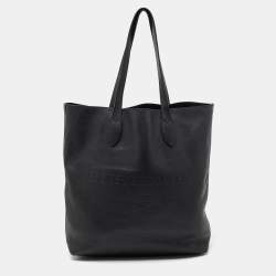 مملوكة مسبقًا Burberry Black Leather Remington Shopper Tote