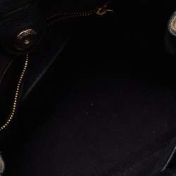 مملوكة مسبقًا Burberry Beige/Black Calfhair, Leather and House Check Fabric Small Banner Tote