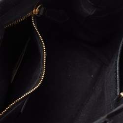 مملوكة مسبقًا Burberry Beige/Black Calfhair, Leather and House Check Fabric Small Banner Tote