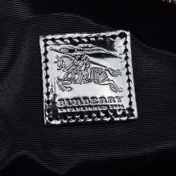 مملوكة مسبقًا Burberry Beige/Black Nova Check PVC and Patent Leather Studded Wristlet Clutch