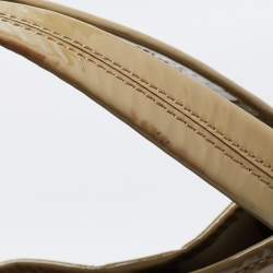 مملوكة مسبقًا Burberry Beige Brushstroke Check Canvas and Patent Leather Biltmore Shopper Tote