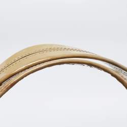 مملوكة مسبقًا Burberry Beige Brushstroke Check Canvas and Patent Leather Biltmore Shopper Tote