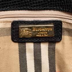 Burberry Black Leather Vintage Top Handle Bag