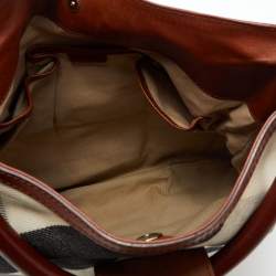 Pre Owned Burberry Multicolor Canvas And Leather Mega Check Hobo