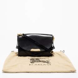 مملوكة مسبقًا Burberry Black Leather Abbott Crossbody Bag