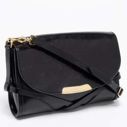 مملوكة مسبقًا Burberry Black Leather Abbott Crossbody Bag