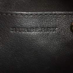 Pre Owned Burberry Black Suede Mini Fringe Bucket Bag