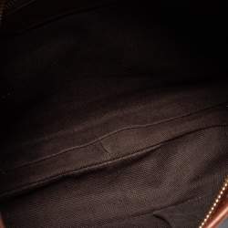 Pre Owned Burberry Brown Smoked Check PVC and Leather Small Brooklyn Hobo