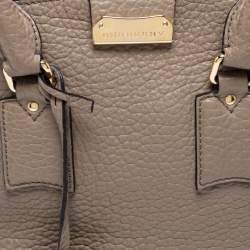 Burberry Grey Leather Small Orchard Bowler Bag